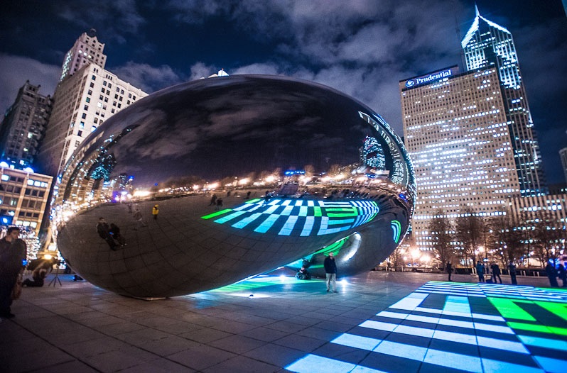 Luz, arte e deleite em Chicago
