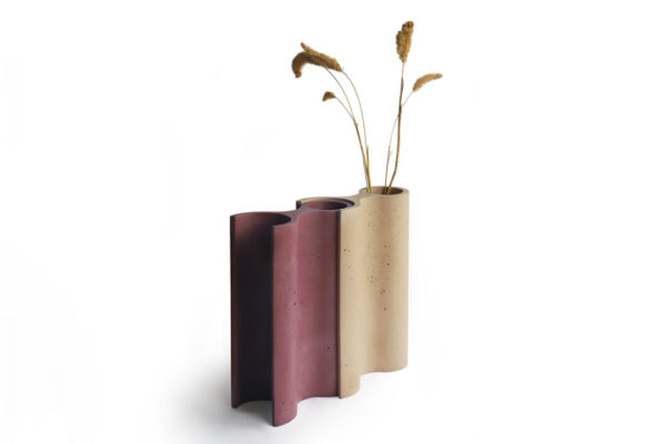 Vaso Crayon: modular e de concreto